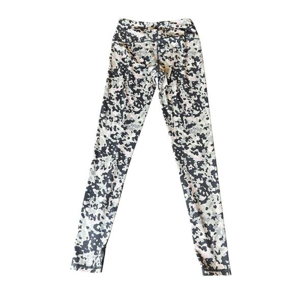 Victoria Sport sz Small Long Leggings Gray White Pink Animal Print Soft - Picture 2 of 8
